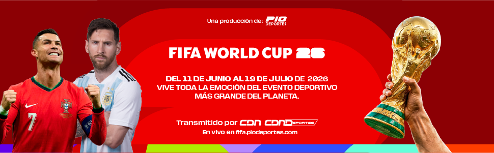 FIFA WORLD CUP 26 — Del 11 de junio al 19 de julio de 2026. En vivo en fifa.piodeportes.com